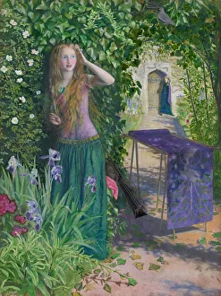 Pre Raphaelites Prints: Fair Rosamund, 1854. Artist: Hughes, Arthur (1832-1915)