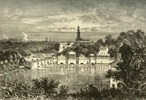 Waterworks Prints: Fairmount Water-Works, 1874. Creator: Granville Perkins