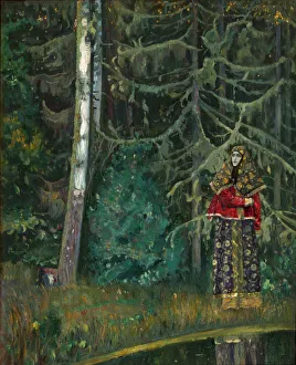 Magic Prints: Fairy tale, 1921. Artist: Nesterov, Mikhail Vasilyevich (1862-1942)