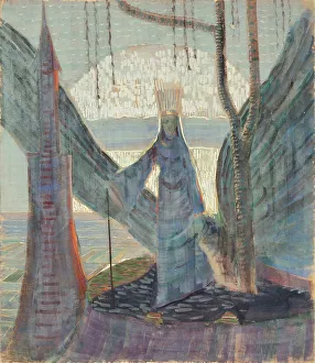 Tempera On Paper Prints: Fairy Tale. From Triptych, 1907. Creator: Ciurlionis, Mikalojus Konstantinas (1875-1911)