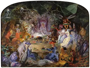 The Fairys Banquet, c. 1858. Artist: Fitzgerald, John Anster (1832-1906) The Fairys Banquet, c. 1858. Artist: Fitzgerald, John Anster (1832-1906)