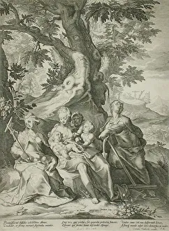 Faith, Hope, and Charity, 1590. Creator: Jacob Matham