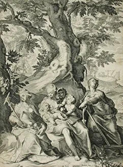 Faith, Hope, and Charity, 1590. Creator: Jacob Matham