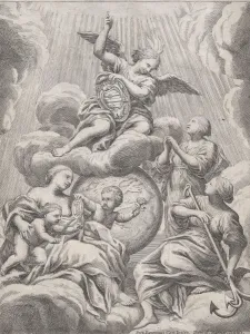 Pietro Berrettini Prints: Faith, Hope, and Charity, 1630?-78. Creator: Dominique Barriere