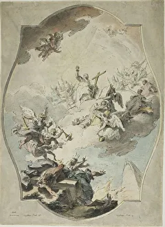 Heresy Prints: Faith Overcoming Heresy (recto); Tracing after Faith Overcoming Heresy (verso)