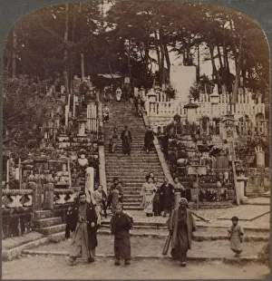 Kioto Prints: Where faithful Buddhist lie at rest-cemetery near Kurodani monastery, Kyoto, Japan, 1904