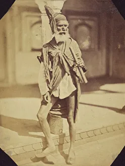 Felix Beato Prints: Fakir, 1858. Creator: Felice Beato