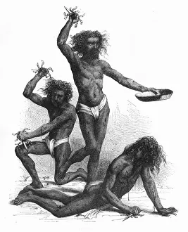 India Asia Gallery: Fakirs Wounding Themselves, c1891. Creator: James Grant