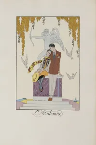 Barbier Prints: Falbalas et fanfreluches: L Automne, 1925. Creator: Barbier, George (1882-1932)