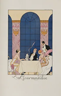 Falbalas et fanfreluches: La Gourmandise, 1924. Creator: Barbier, George (1882-1932)