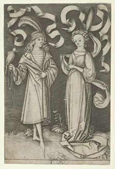 Falcon Collection: The Falconer and the Lady, from the series Scenes of Daily Life, ca. 1495