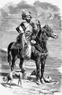 Images Dated 7th July 2022: Falconer, North Persia; A Ramble in Persia, 1875. Creator: Armin Vambery