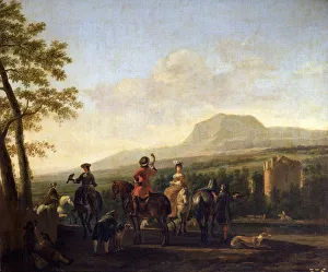 Berckheyde Collection: Falconry, 17th century. Artist: Gerrit Berckheyde