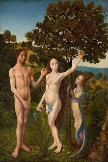 Expulsion From The Paradise Prints: The Fall, after 1479. Artist: Goes, Hugo, van der (1435-1482)
