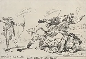 Charles Fox Prints: The Fall of Achilles, January 7, 1785. January 7, 1785. Creator: Thomas Rowlandson