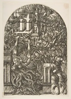 Construction Prints: The Fall of Babylon, from the Apocalypse. n. d. Creator: Jean Duvet