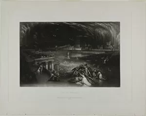 John Martin Gallery: The Fall of Babylon, from Illustrations of the Bible, 1835. Creator: John Martin