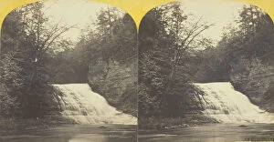 Albumen Print Stereo Collection: Fall Creek, Ithaca, N.Y. 4th, or Rocky Fall, 60 feet high, 1860 / 65. Creator: J. C