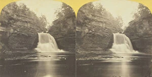 Albumen Print Stereo Collection: Fall Creek, Ithaca, N.Y. 5th, or Trip Hammer Fall, 65 feet high, 1860 / 65. Creator: J. C