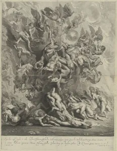 Suyderhoef Prints: Fall of the Damned, 1642. Creator: Jonas Suyderhoef