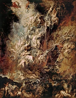 Judgment Day Collection: The Fall of the Damned, c. 1620. Creator: Rubens, Pieter Paul (1577-1640)