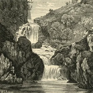 County Wicklow Gallery: Fall in the Devils Glen, 1898. Creator: Unknown