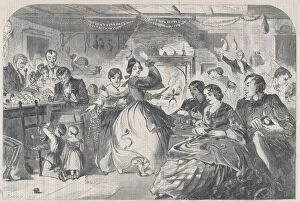 Amusements Gallery: Fall Games - The Apple Bee (Harpers Weekly, Vol. III), November 26, 1859