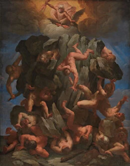Roman Mythology Collection: The Fall of the Giants, 1590-1642. Creator: Guido Reni