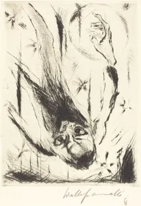 Gramatt And Xe9 Prints: The Fall into Infinity, 1918. Creator: Walter Gramatté