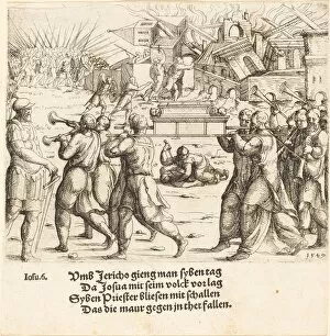 Canaanite Gallery: The Fall of Jericho, 1540. Creator: Augustin Hirschvogel