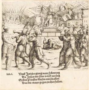 Canaan Gallery: The Fall of Jericho, 1540. Creator: Augustin Hirschvogel