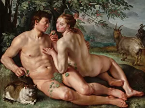 Images Dated 30th March 2021: The Fall of Man, 1616. Creator: Hendrik Goltzius
