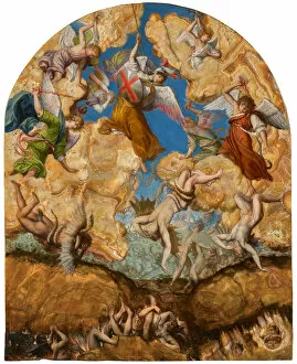Last Judgement Collection: The Fall of the Rebel Angels, ca 1601. Creator: Gentileschi, Orazio (1563-1638)
