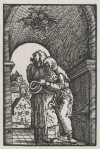 Albrecht Altdorfer German Prints: The Fall and Redemption of Man: The Embrace of Joachim and Anne at the Golden Gate, c