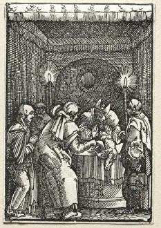 Albrecht Altdorfer German Prints: The Fall and Redemption of Man: Joachims Offering Rejected by the High Priest, c