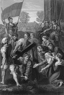 W Holl Gallery: The Fall on the Road to Calvary, c1820s.Artist: W Holl
