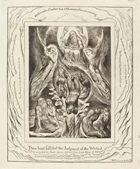 Blake William Gallery: The Fall of Satan, 1825. Creator: William Blake