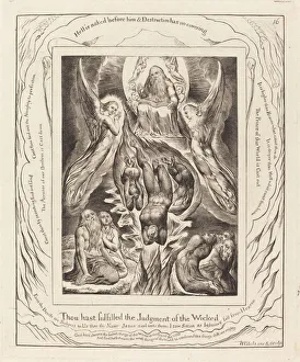 Book Of Job Gallery: The Fall of Satan, 1825. Creator: William Blake