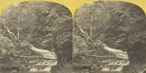 Albumen Print Stereo Collection: Fall at Shurger s, East shore Cayuga Lake, near Ithaca, N.Y. 1860 / 65. Creator: J. C