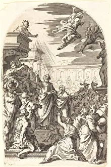 Samaritan Prints: Fall of Simon the Magician, 1608 / 1611. Creator: Jacques Callot