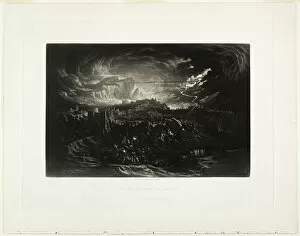 Apocalypse Gallery: Fall of the Walls of Jericho, from Illustrations of the Bible, 1834. Creator: John Martin