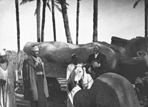 Fallen monumental statue of Rameses II, Memphis, Egypt, c1890. Artist: Newton & Co