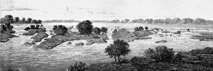 Senegalese Prints: The Falls of Felou; Journey from the Senegal to the Niger, 1875. Creator: Unknown