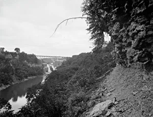 Genesee River Prints: Falls of the Genesee from Seneca Park, Rochester, N.Y. c1904. Creator: Unknown