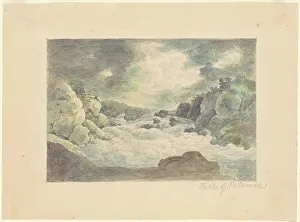River Potomac Prints: Falls of the Potomac, 1800-1810. Creator: William Russell Birch