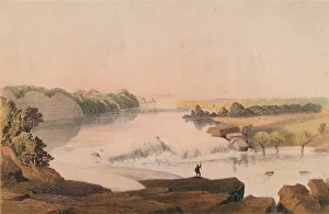 Surveying Prints: Falls of the Rio Salado, 1857-1859. Creator: Sarony, Major and Knapp