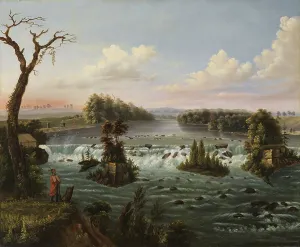River Mississippi Prints: Falls of Saint Anthony, Upper Mississippi, 1847. Creator: Henry Lewis