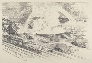 Falls Station, Niagara, 1910. Creator: Joseph Pennell