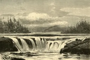 Oregon United States Of America Prints: Falls of the Willamette, 1872. Creator: Alfred Harral