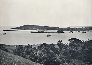 Round The Coast Prints: Falmouth - General View, from Pendennis, 1895